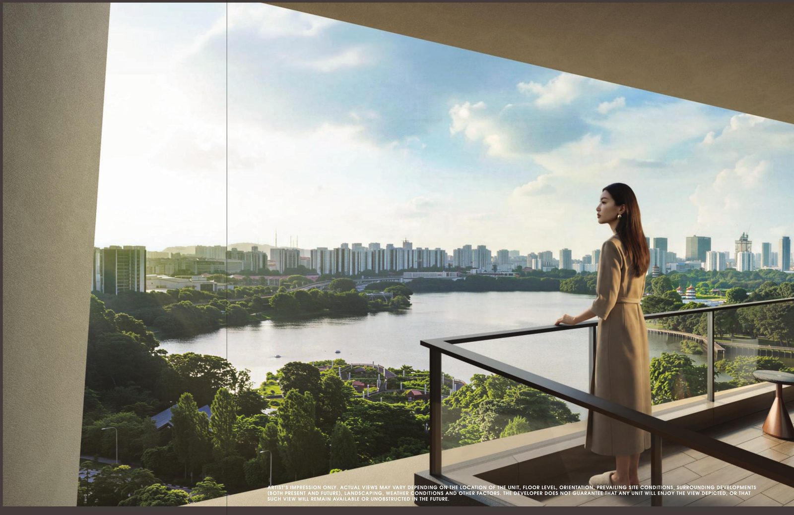 View toward Jurong Lake from a private balcony